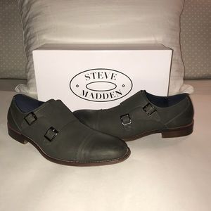 Steve Madden Men’s Grey renew double strap shoes